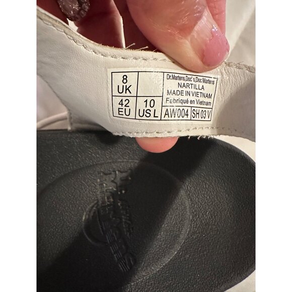 Dr. Martens Nartilla White Leather Gladiator Sandals Womens 10 Chunky platform - Picture 12 of 16